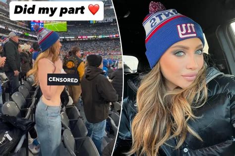 OnlyFans model flashes chest at Giants game after。